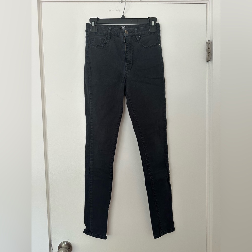 BDG Urban Outfitters Twig High Rise Skinny Jeans Black Wash Size 25